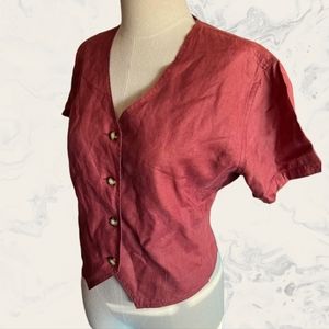 VINTAGE Moods linen button up